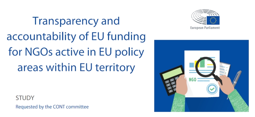 Il Parlamento europeo pubblica uno studio sulla trasparenza dei finanziamenti alle ONG