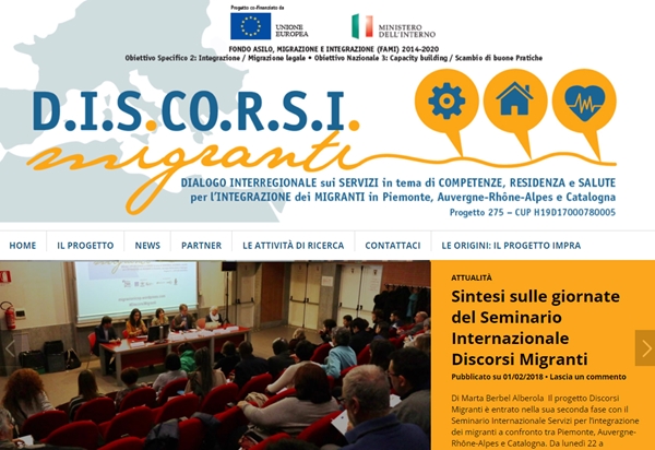 D.I.S.CO.R.S.I. Migranti. Dialogo Interregionale sui Servizi in tema di COmpetenze, Residenza e Salute per l’Integrazione dei Migranti  in Piemonte, Auvergne-Rhône-Alpes e Catalogna